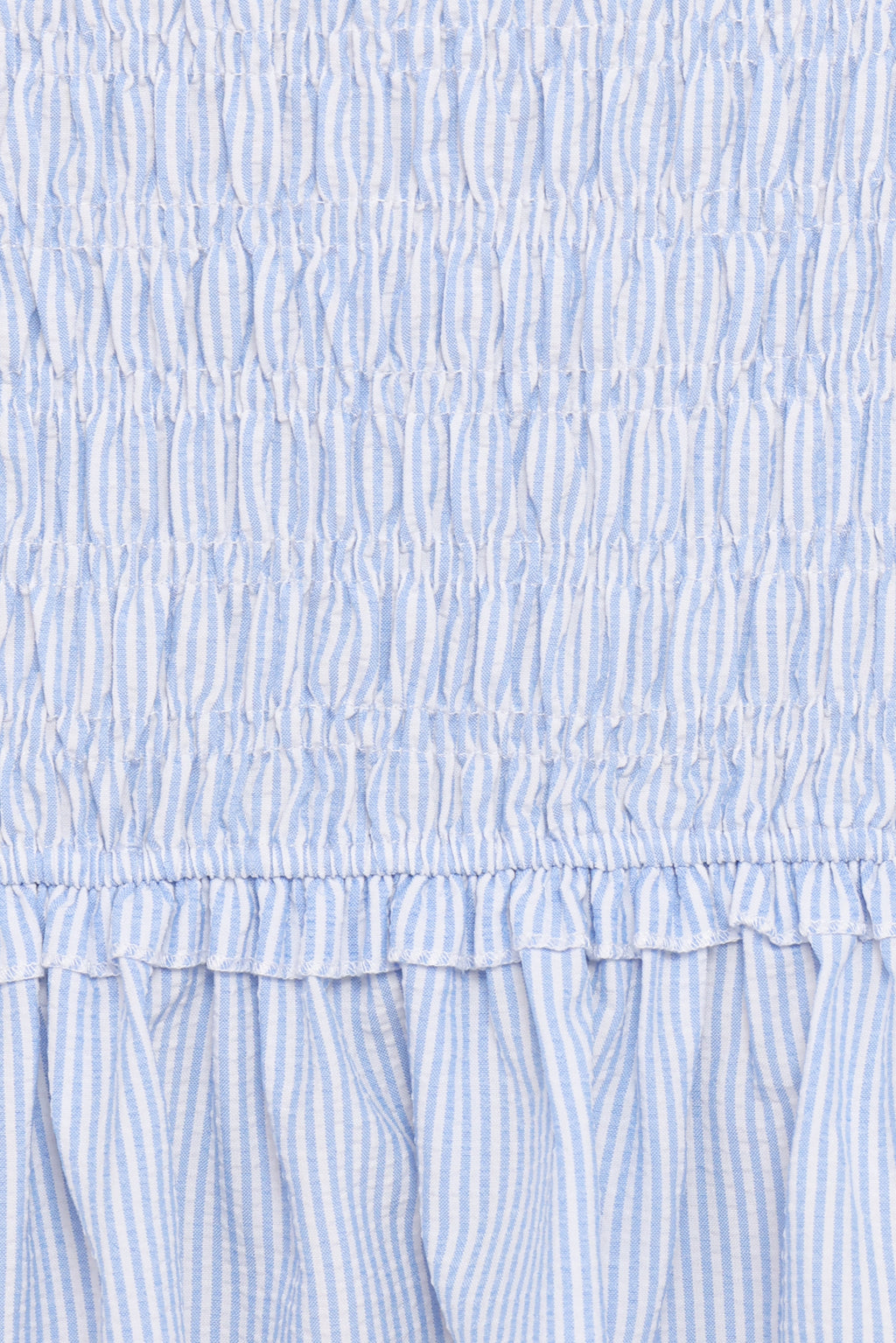 Kiki Smocked Mini Dress - Blue Stripe