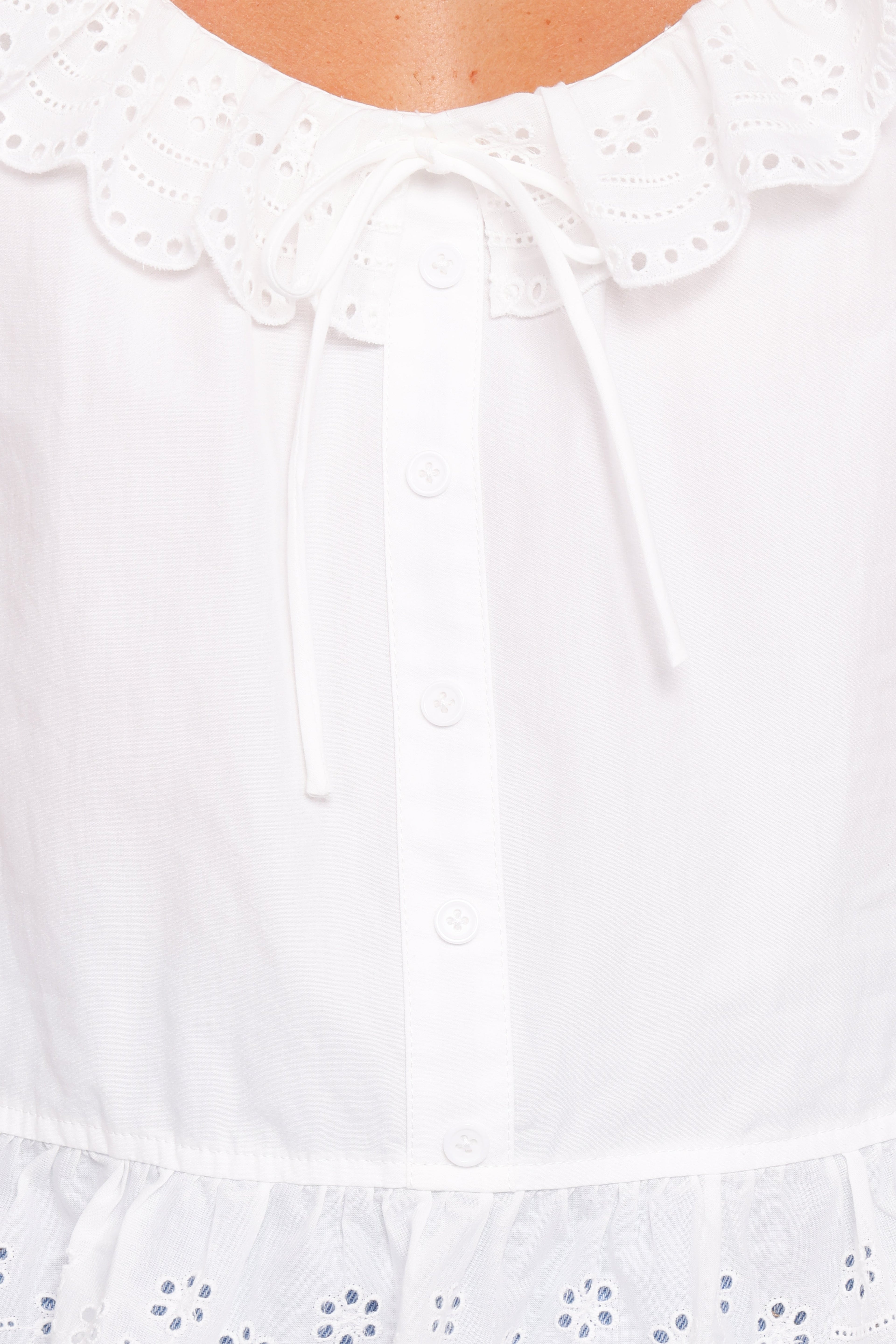 Anouk Button Through Top - White